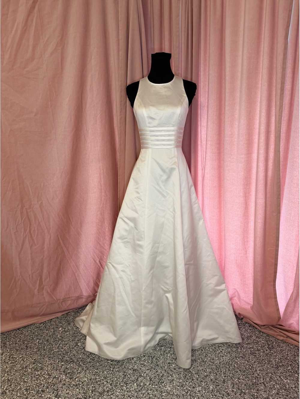 David's Bridal White Satin Wedding Dress Size 8
